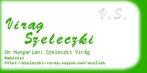 virag szeleczki business card